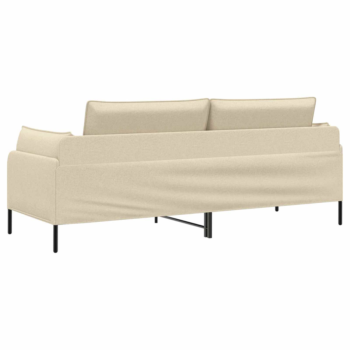 vidaXL 3-Seater Sofa Cream 222 x 81 x 89 cm Fabric
