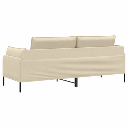 vidaXL 3-Seater Sofa Cream 222 x 81 x 89 cm Fabric