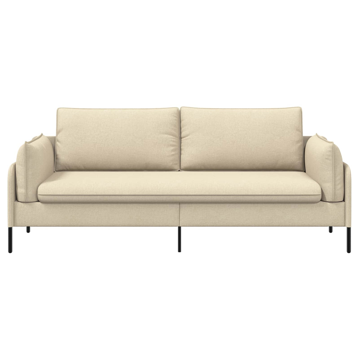 vidaXL 3-Seater Sofa Cream 222 x 81 x 89 cm Fabric