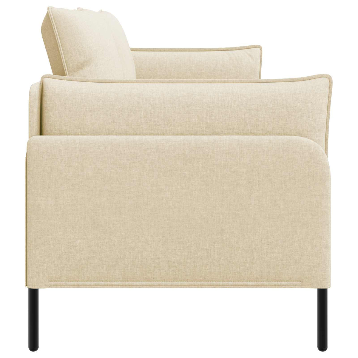 vidaXL 3-Seater Sofa Cream 222 x 81 x 89 cm Fabric