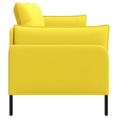 vidaXL 3-Seater Sofa Light Yellow 222 x 81 x 89 cm Fabric