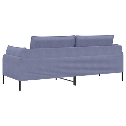 vidaXL 3-Seater Sofa Jeans Blue 222 x 81 x 89 cm Fabric
