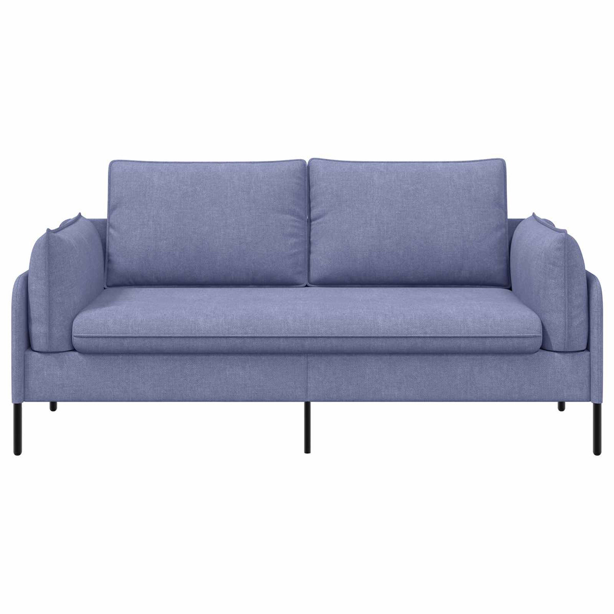 vidaXL 3-Seater Sofa Jeans Blue 222 x 81 x 89 cm Fabric