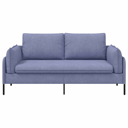 vidaXL 3-Seater Sofa Jeans Blue 222 x 81 x 89 cm Fabric