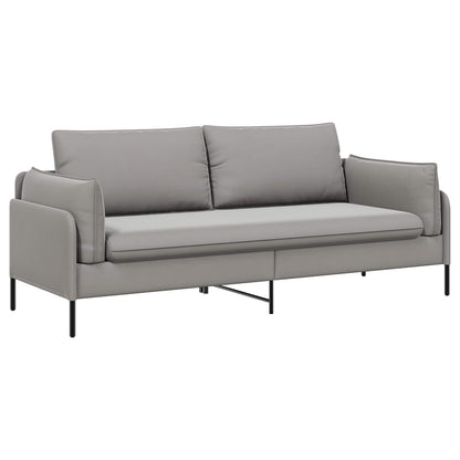 vidaXL 3-Seater Sofa Light Grey 222 x 81 x 89 cm Velvet
