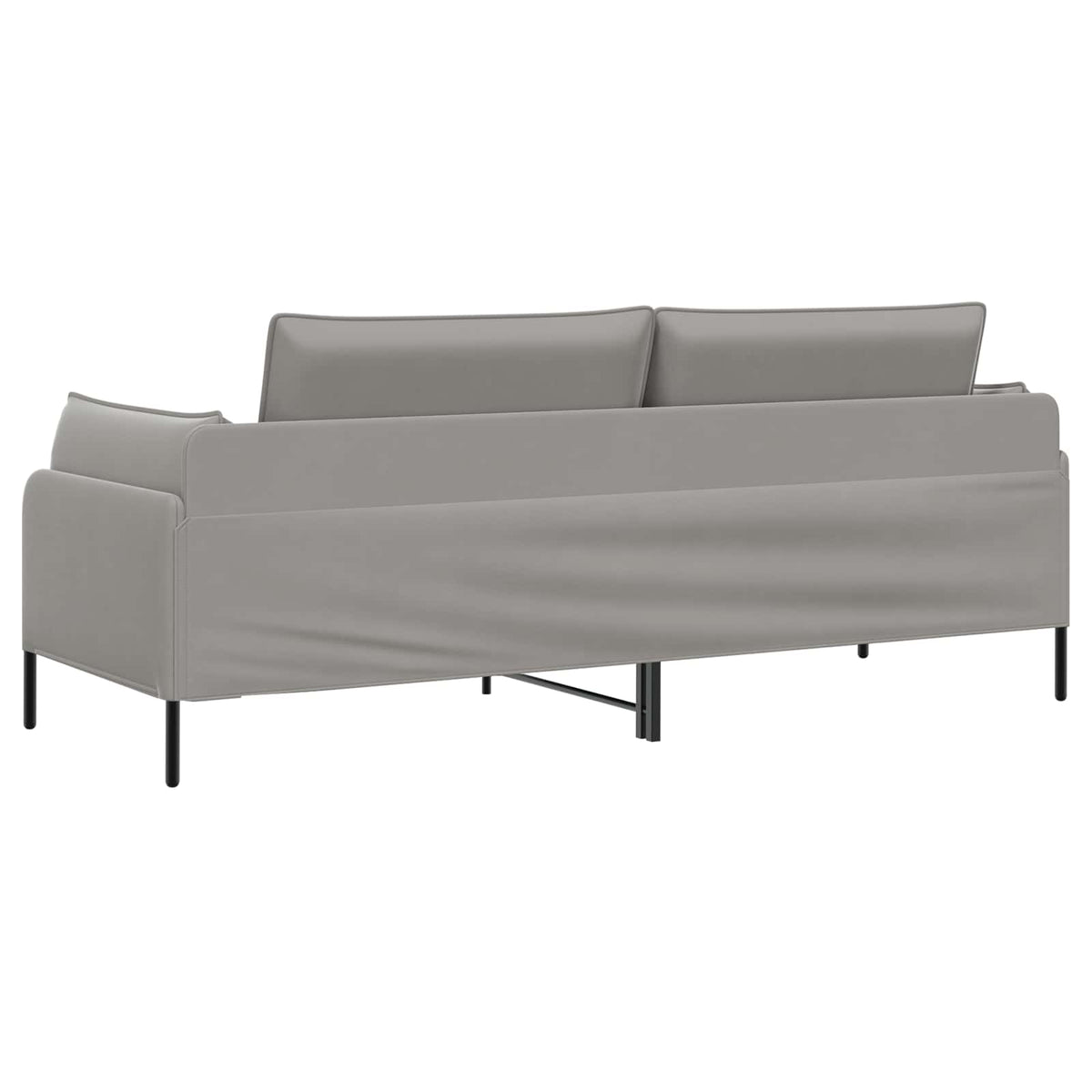 vidaXL 3-Seater Sofa Light Grey 222 x 81 x 89 cm Velvet