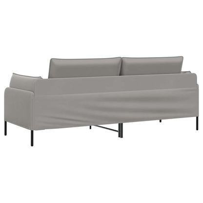 vidaXL 3-Seater Sofa Light Grey 222 x 81 x 89 cm Velvet