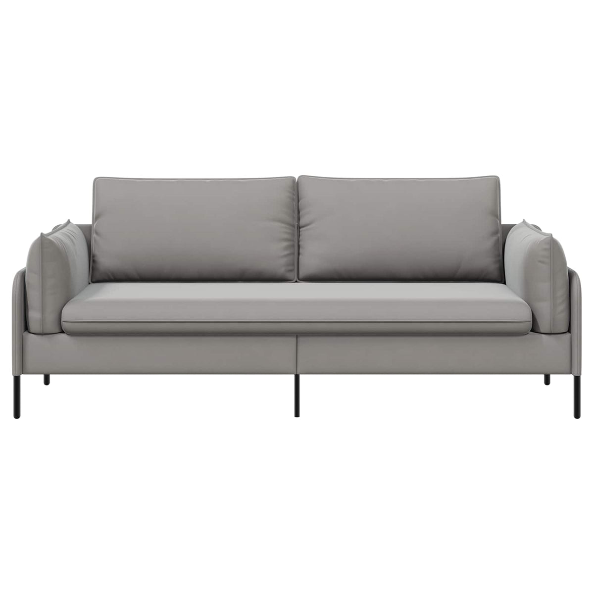 vidaXL 3-Seater Sofa Light Grey 222 x 81 x 89 cm Velvet