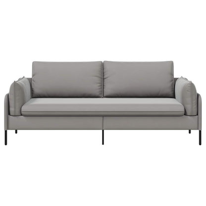 vidaXL 3-Seater Sofa Light Grey 222 x 81 x 89 cm Velvet