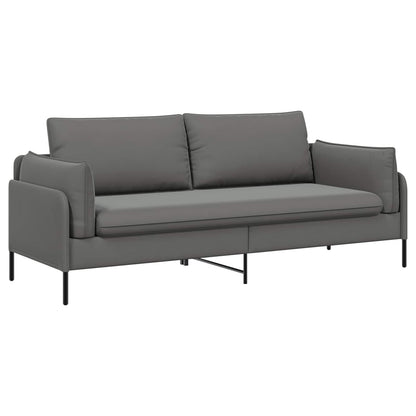 vidaXL 3-Seater Sofa 3-Seater Dark Grey 222 x 81 x 89 cm Velvet