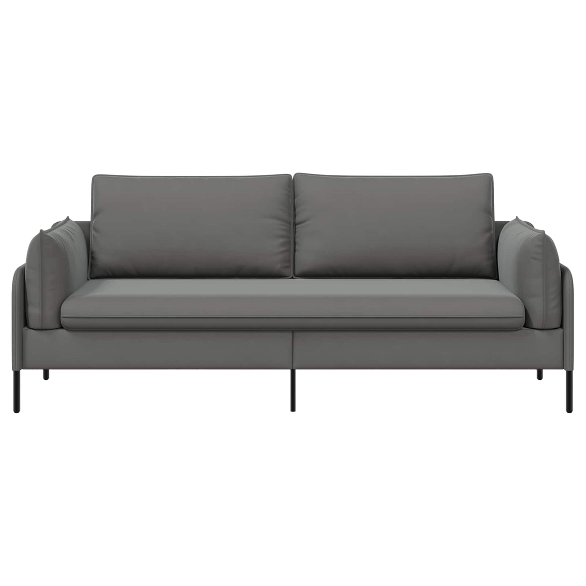 vidaXL 3-Seater Sofa 3-Seater Dark Grey 222 x 81 x 89 cm Velvet