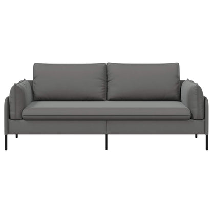 vidaXL 3-Seater Sofa 3-Seater Dark Grey 222 x 81 x 89 cm Velvet