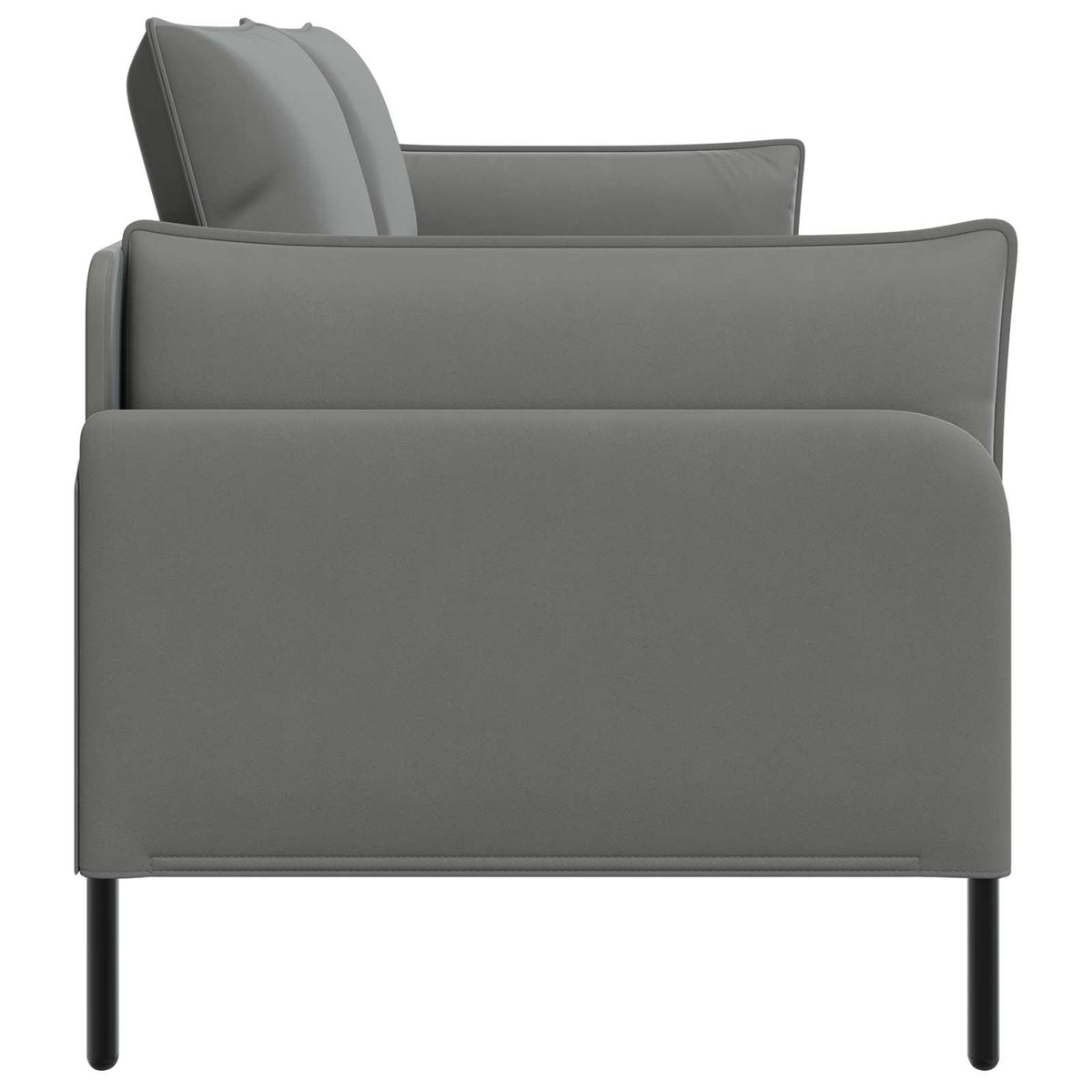 vidaXL 3-Seater Sofa 3-Seater Dark Grey 222 x 81 x 89 cm Velvet