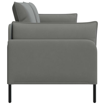 vidaXL 3-Seater Sofa 3-Seater Dark Grey 222 x 81 x 89 cm Velvet