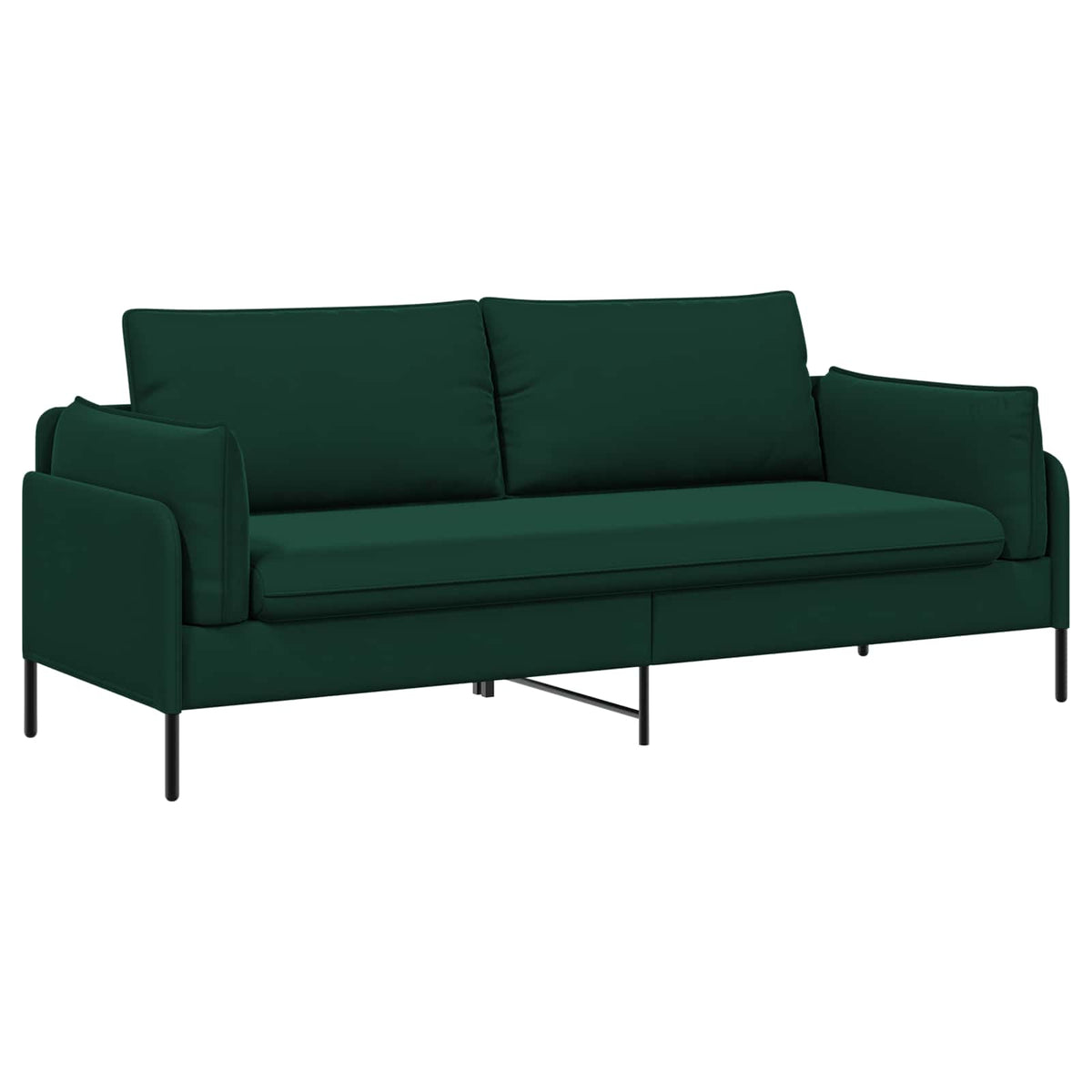 vidaXL 3-Seater Sofa Dark Green 222 x 81 x 89 cm Velvet