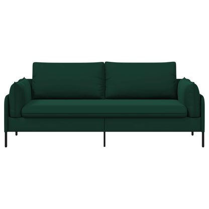 vidaXL 3-Seater Sofa Dark Green 222 x 81 x 89 cm Velvet