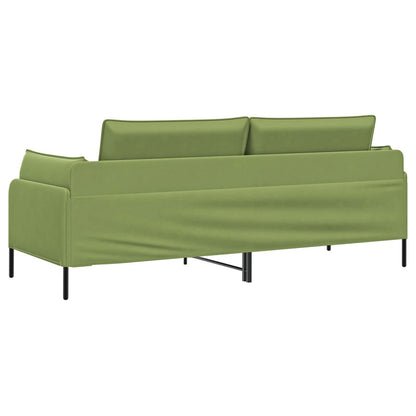 vidaXL 3-Seater Sofa 3-Seater Light Green 222 x 81 x 89 cm Velvet