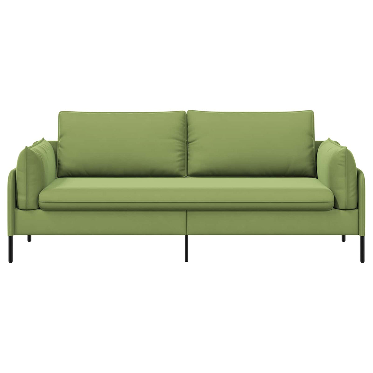 vidaXL 3-Seater Sofa 3-Seater Light Green 222 x 81 x 89 cm Velvet