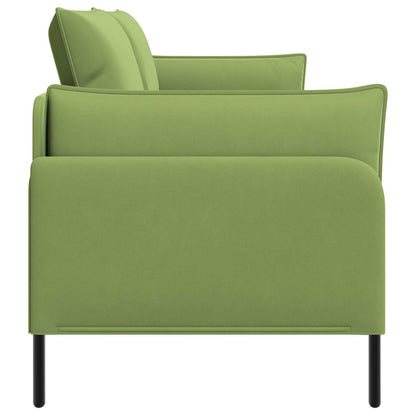 vidaXL 3-Seater Sofa 3-Seater Light Green 222 x 81 x 89 cm Velvet