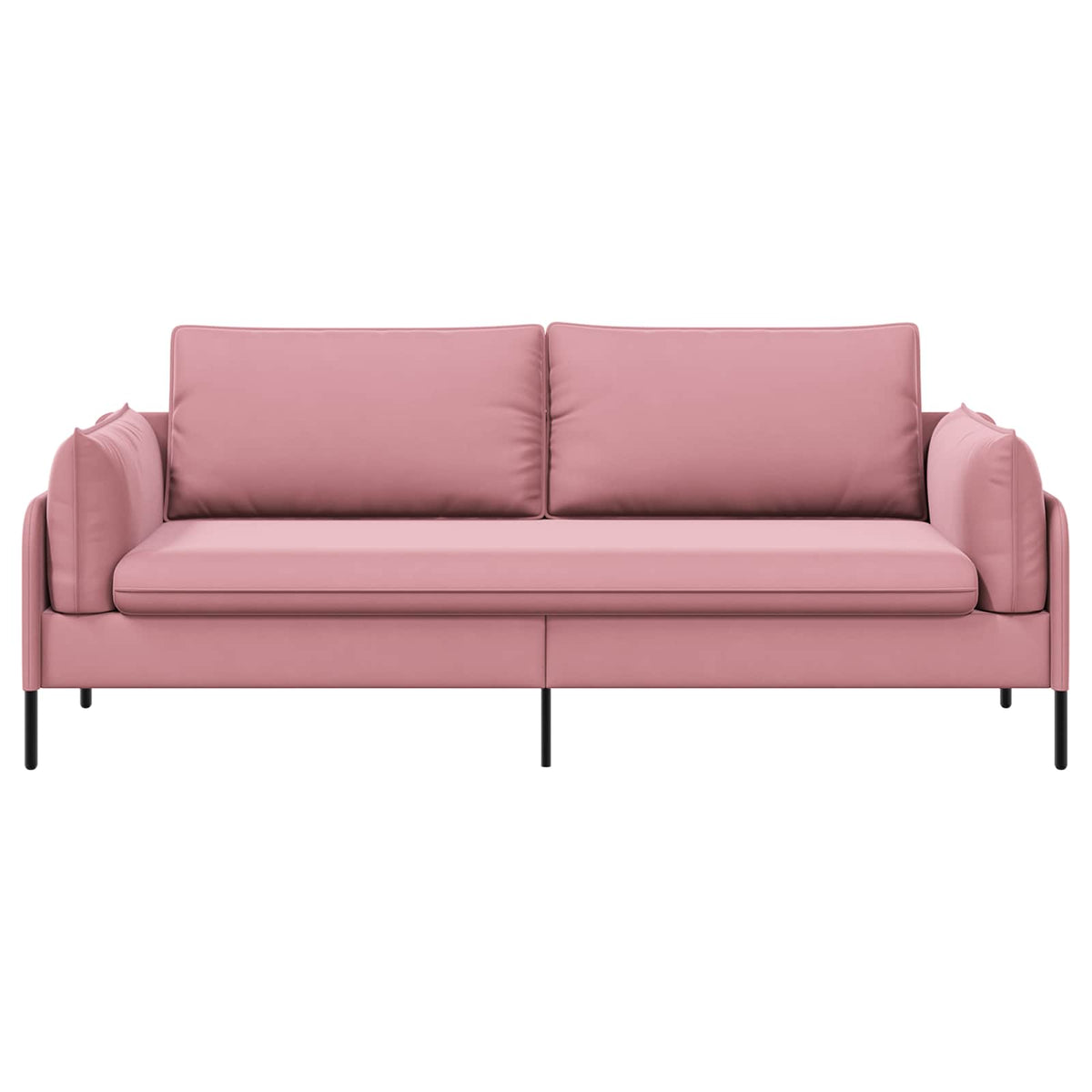 vidaXL 3-Seater Sofa Pink 222 x 81 x 89 cm Velvet