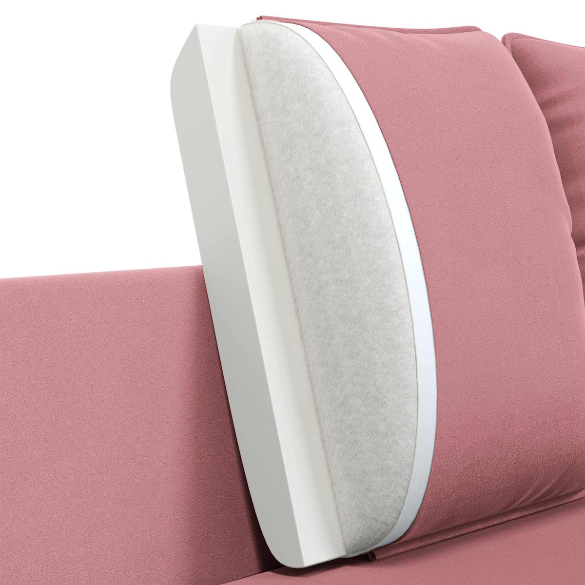 vidaXL 3-Seater Sofa Pink 222 x 81 x 89 cm Velvet