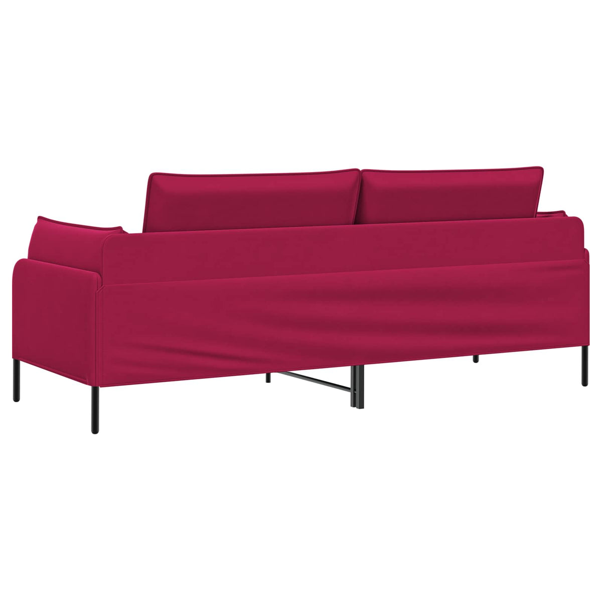 vidaXL 3-Seater Sofa 3-Seater Wine Red 222 x 81 x 89 cm Velvet