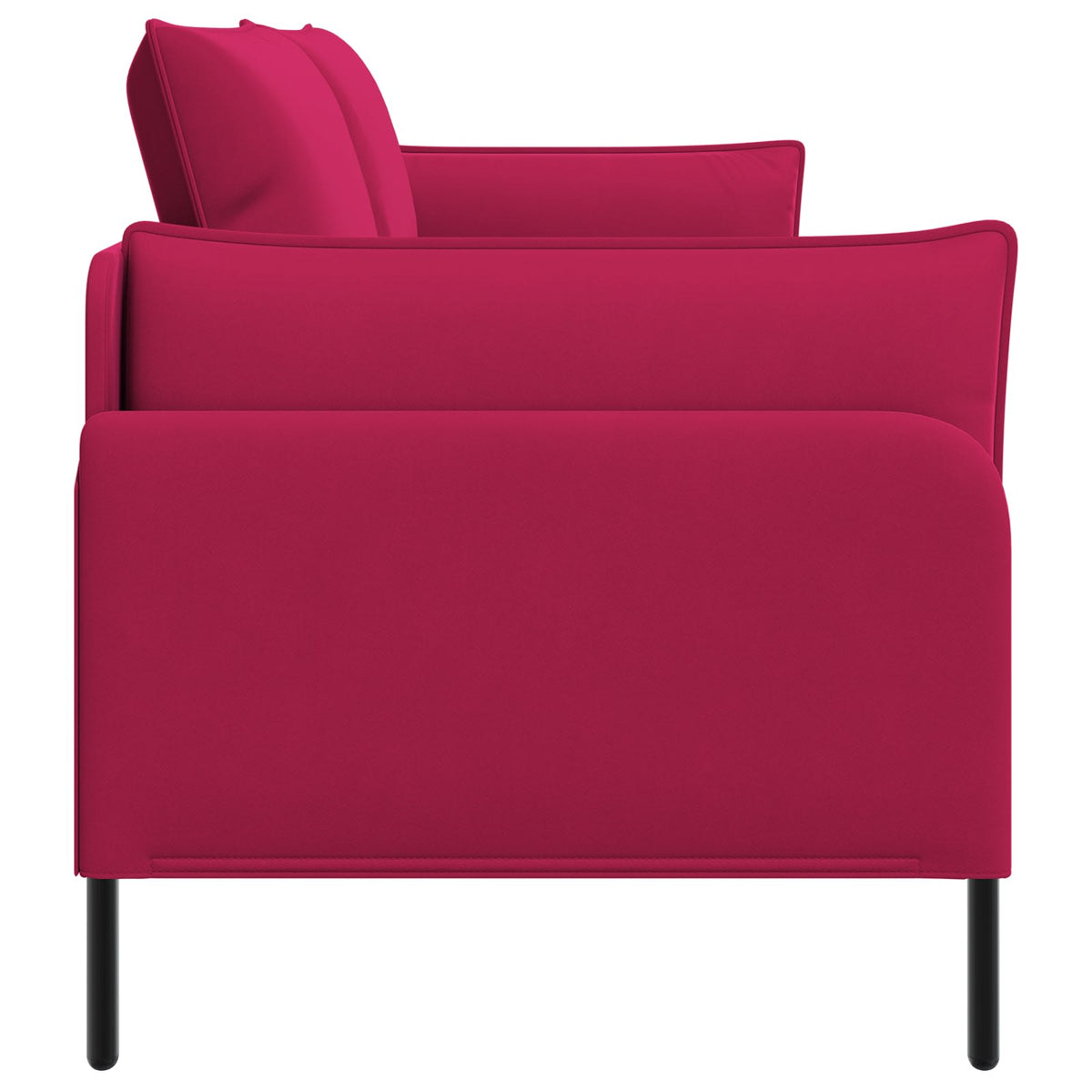 vidaXL 3-Seater Sofa 3-Seater Wine Red 222 x 81 x 89 cm Velvet