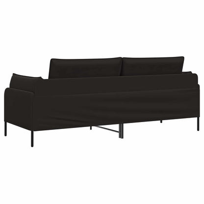 vidaXL 3-Seater Sofa Black 222 x 81 x 89 cm Velvet