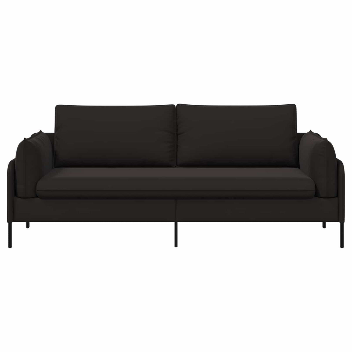 vidaXL 3-Seater Sofa Black 222 x 81 x 89 cm Velvet