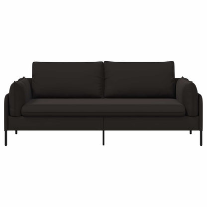 vidaXL 3-Seater Sofa Black 222 x 81 x 89 cm Velvet