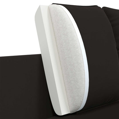 vidaXL 3-Seater Sofa Black 222 x 81 x 89 cm Velvet