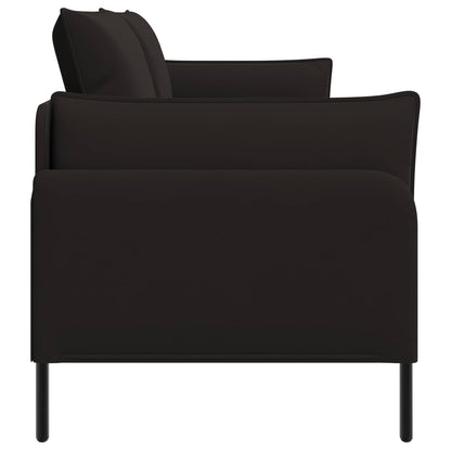 vidaXL 3-Seater Sofa Black 222 x 81 x 89 cm Velvet