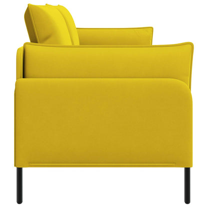 vidaXL 3-Seater Sofa 3-Seater Yellow 222 x 81 x 89 cm Velvet