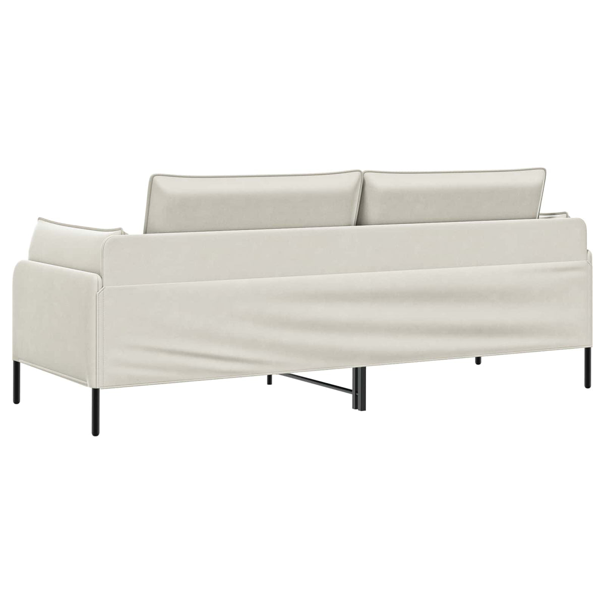 vidaXL 3-Seater Sofa Cream 222 x 81 x 89 cm Velvet
