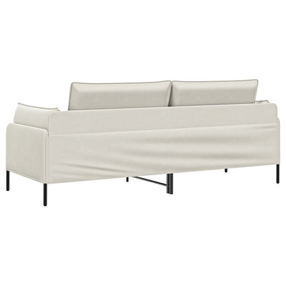 vidaXL 3-Seater Sofa Cream 222 x 81 x 89 cm Velvet