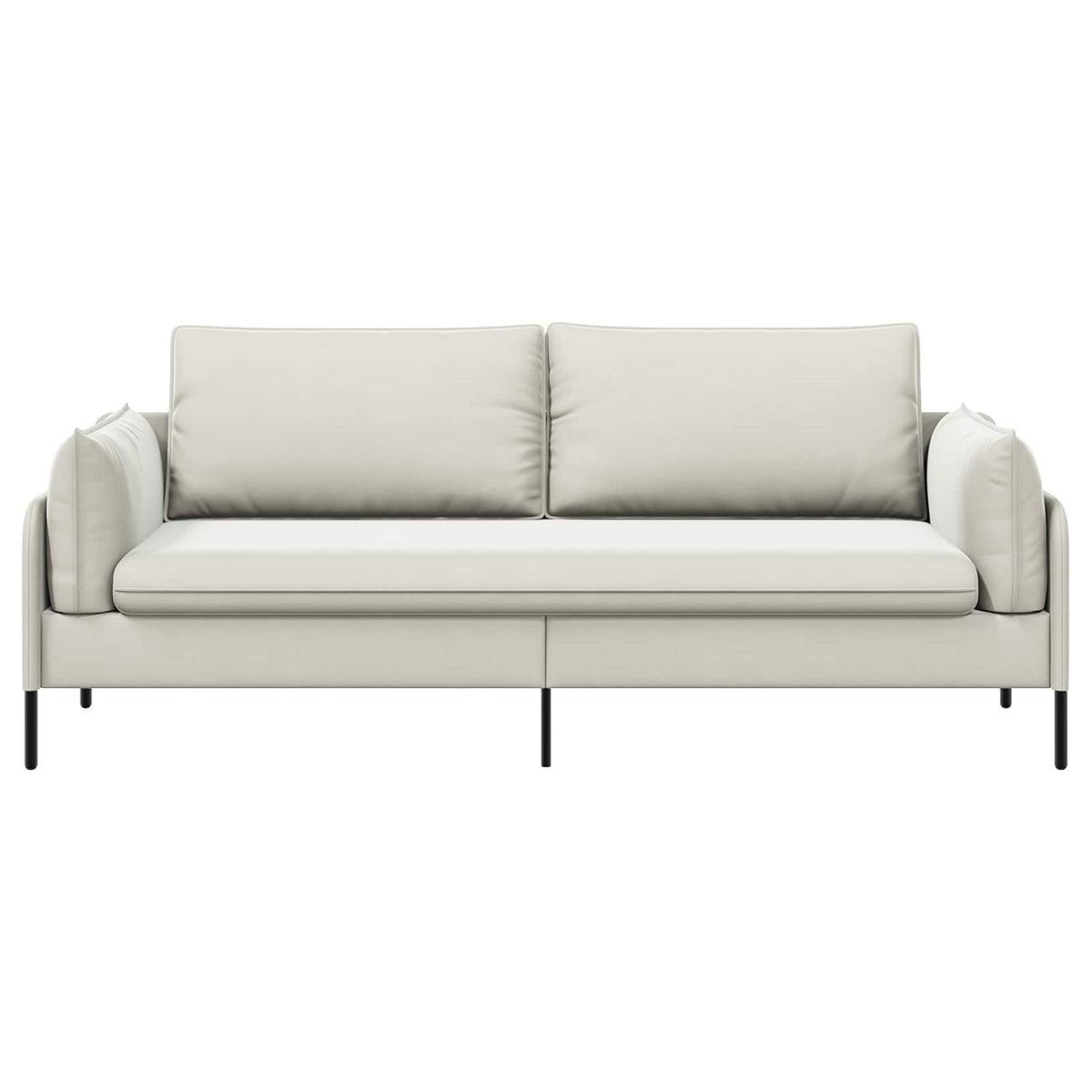 vidaXL 3-Seater Sofa Cream 222 x 81 x 89 cm Velvet