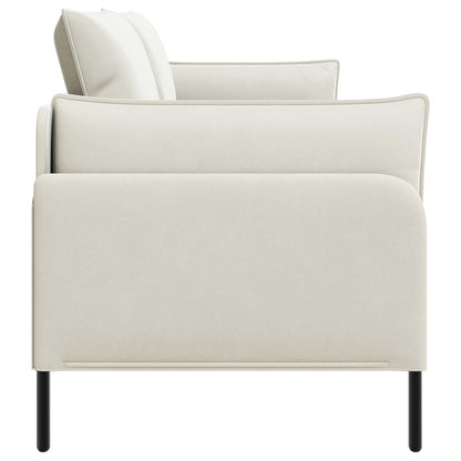 vidaXL 3-Seater Sofa Cream 222 x 81 x 89 cm Velvet