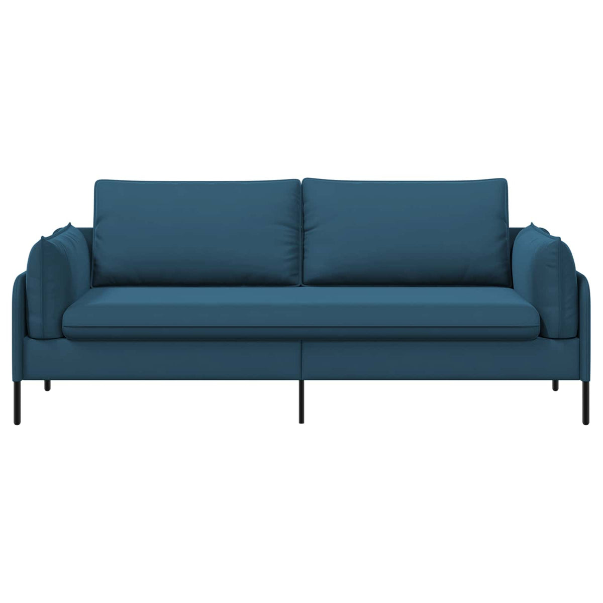 vidaXL 3-Seater Sofa 3-Seater Blue 222 x 81 x 89 cm Velvet