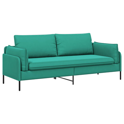 vidaXL 3-Seater Sofa Turquoise 222 x 81 x 89 cm Velvet