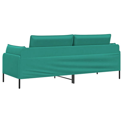 vidaXL 3-Seater Sofa Turquoise 222 x 81 x 89 cm Velvet