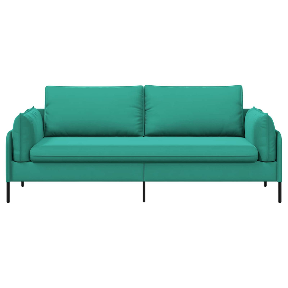vidaXL 3-Seater Sofa Turquoise 222 x 81 x 89 cm Velvet