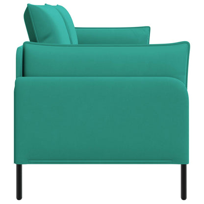 vidaXL 3-Seater Sofa Turquoise 222 x 81 x 89 cm Velvet