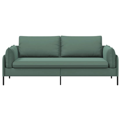 vidaXL 3-Seater Sofa 3-Seater Sea Green 222 x 81 x 89 cm Velvet