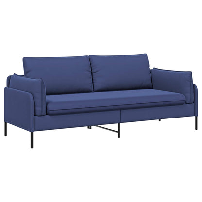 vidaXL 3-Seater Sofa Police Blue 222 x 81 x 89 cm Velvet