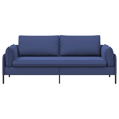 vidaXL 3-Seater Sofa Police Blue 222 x 81 x 89 cm Velvet