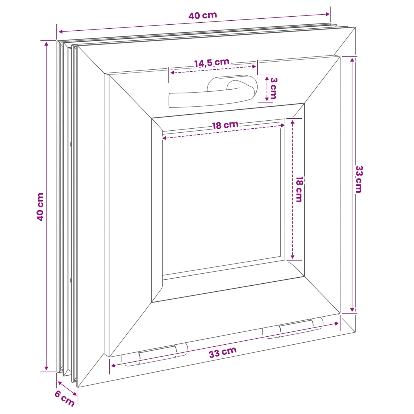 vidaXL Tilt Basement Window RISOR 40 x 40 cm PVC and Clear Plain Glass