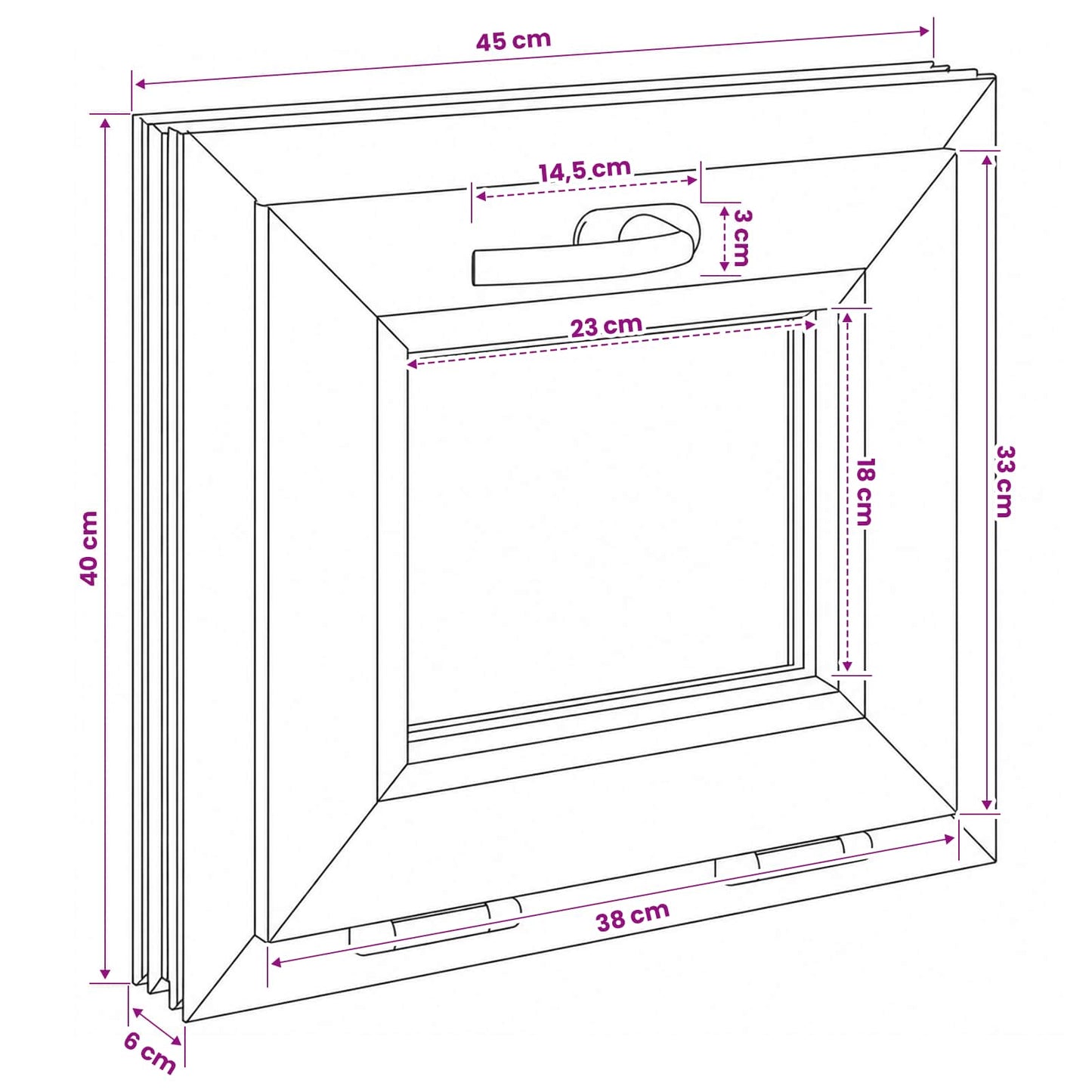 vidaXL Basement Window Internal Colour White RISOR 45 x 40 cm