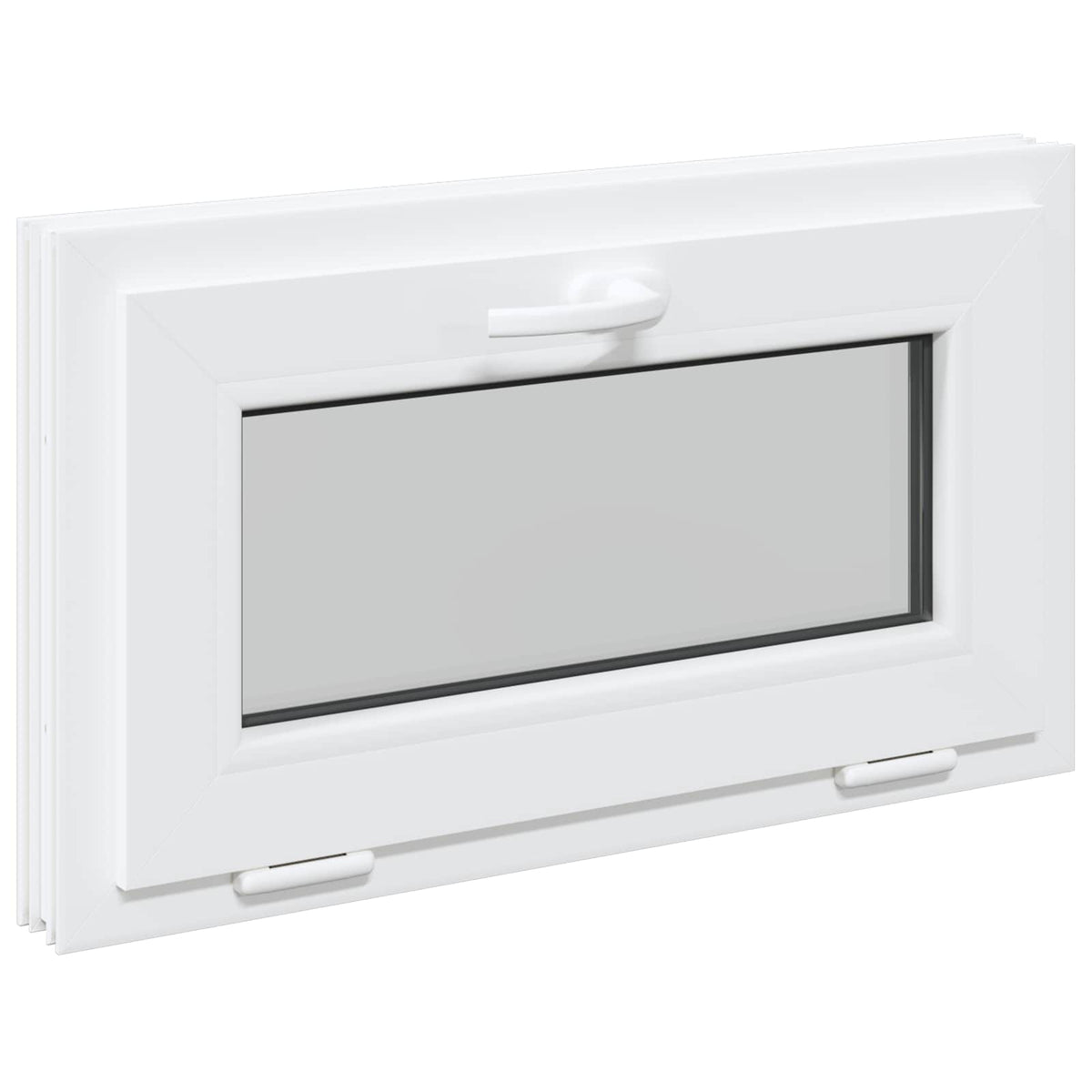 vidaXL Basement Window Internal Colour White RISOR 65 x 40 cm