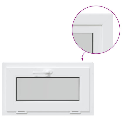 vidaXL Basement Window Internal Colour White RISOR 65 x 40 cm