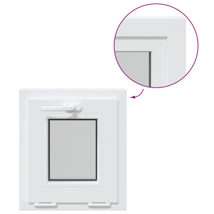vidaXL Basement Window Internal Colour White RISOR 40 x 45 cm